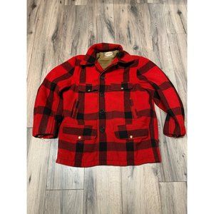Carters Red & Black Buffalo Plaid Vintage Hunting Jacket M**